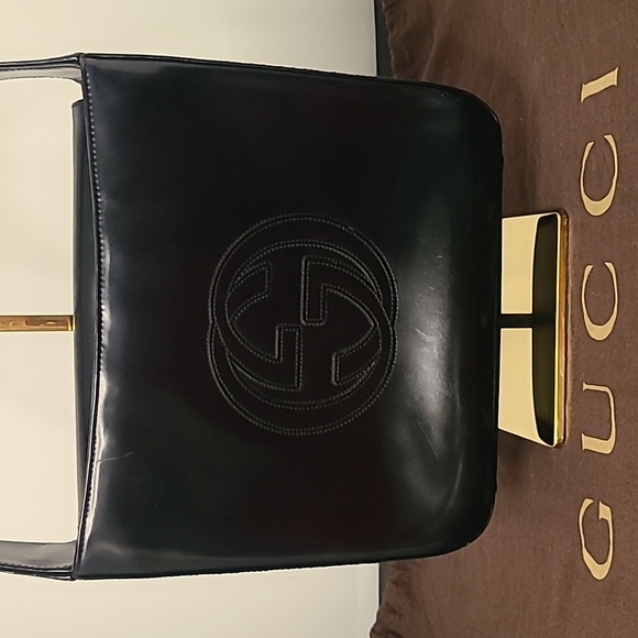 Gucci Handbags - GUCCI *RARE* VINTAGE 1970’S SOHO LEATHER INTERLOCKING GG BAG VERY GOOD CONDIT